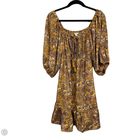 Dress Casual Short By Earthbound In Blue & Gold, Size: L