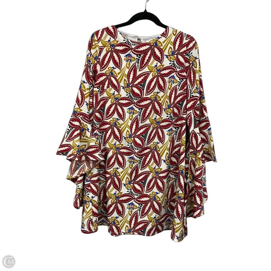 Dress Casual Short By Aryeh In Cream & Red, Size: M