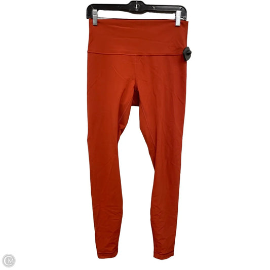Athletic Leggings By Lululemon In Orange, Size: 8