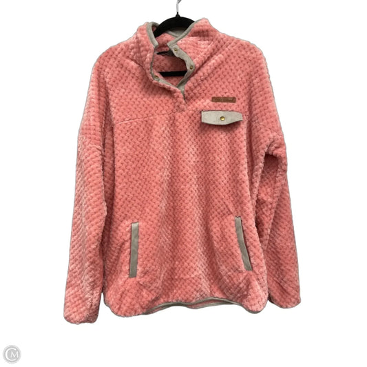 Jacket Fleece By Simply Southern In Grey & Pink, Size: Xxl
