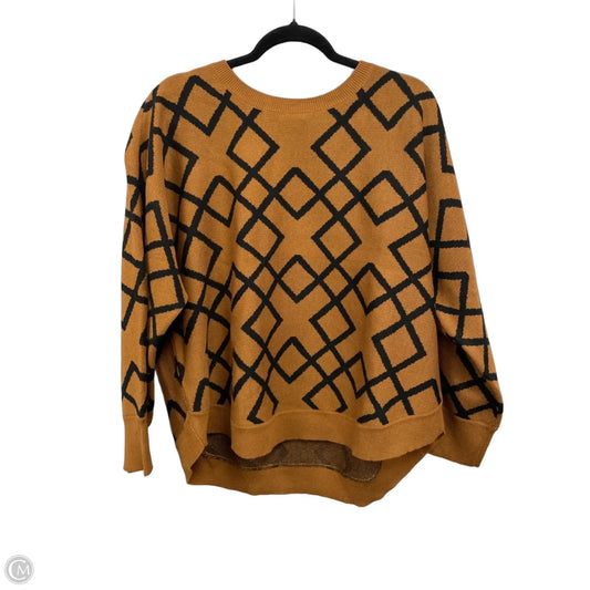 Sweater By Design History In Black & Brown, Size: 1x