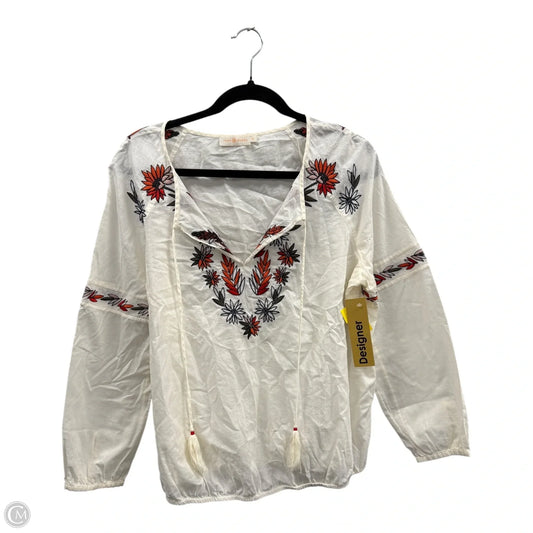 Top 3/4 Sleeve Designer By Tory Burch In Floral Print, Size: 10