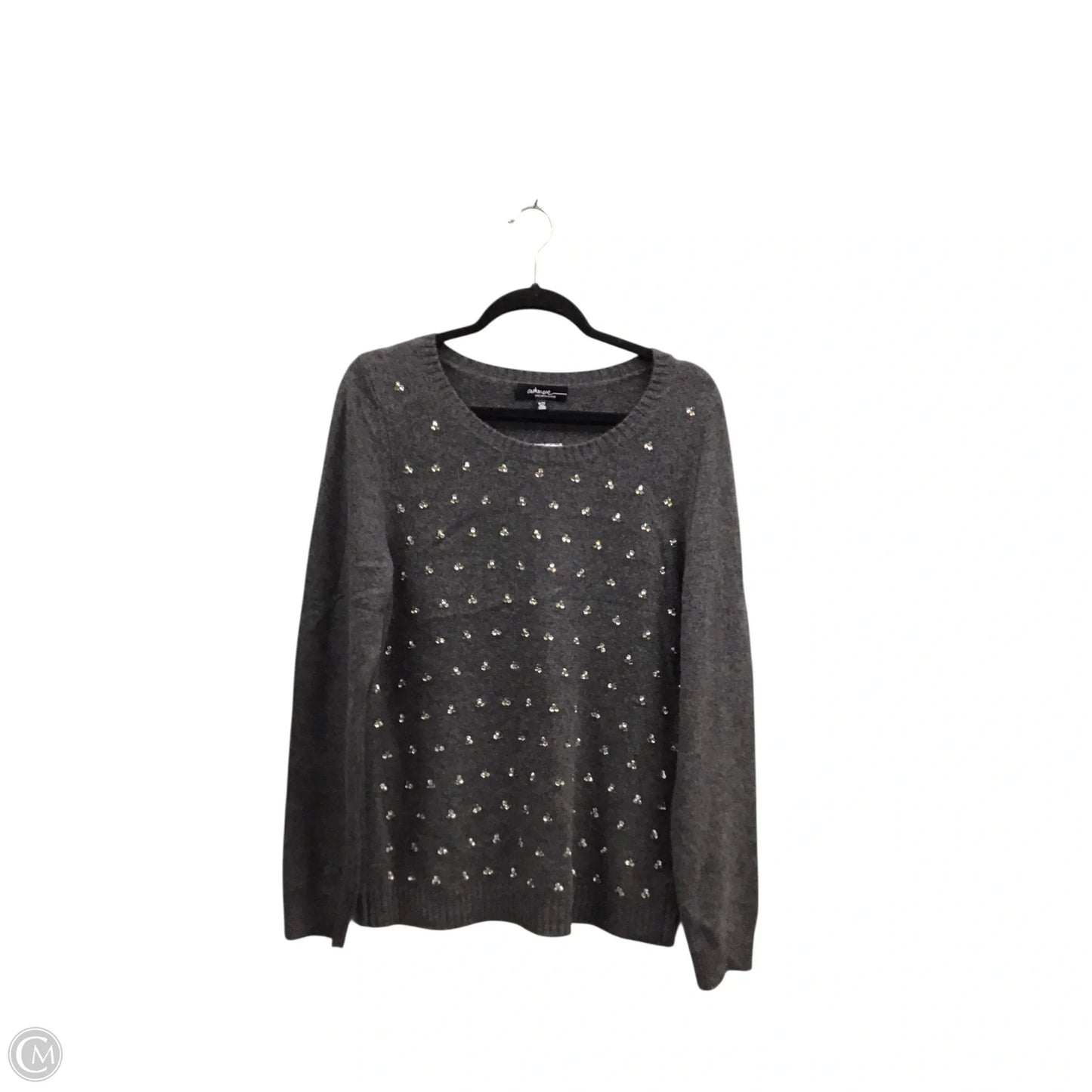 Sweater Cashmere By Saks Fifth Avenue In Grey, Size: Xl