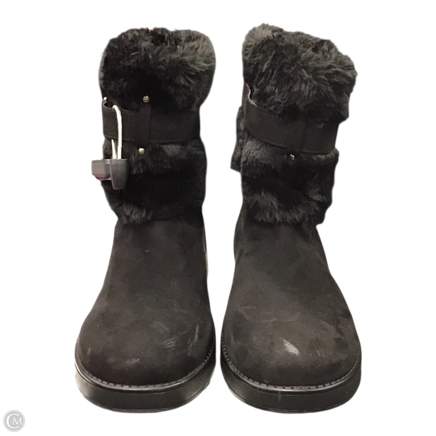 Boots Ankle Flats By Clothes Mentor In Black, Size: 7.5