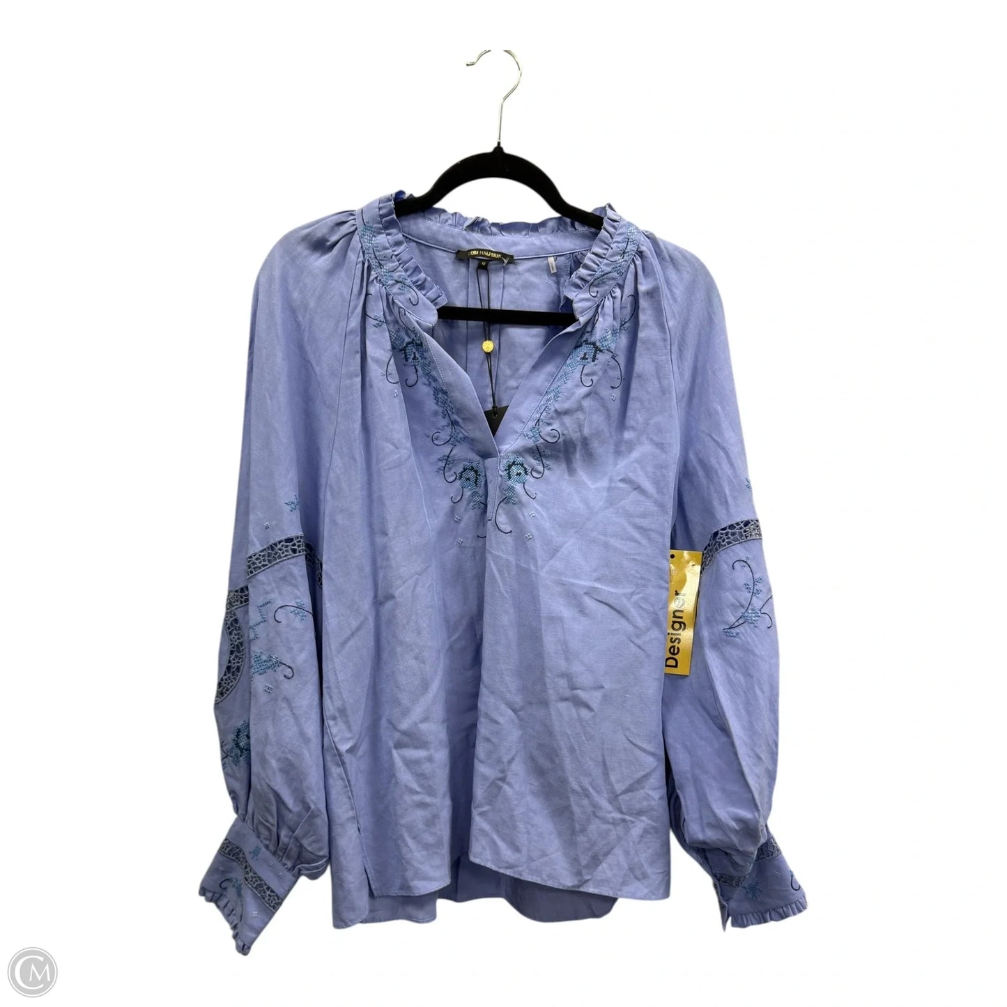 Blouse Long Sleeve By Cma In Blue, Size: M
