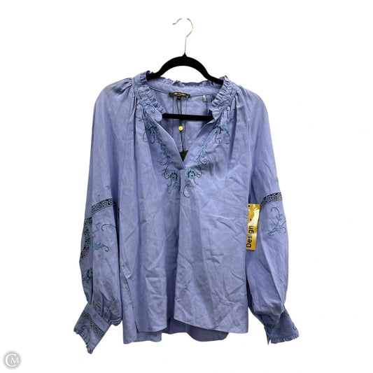 Blouse Long Sleeve By Cma In Blue, Size: M