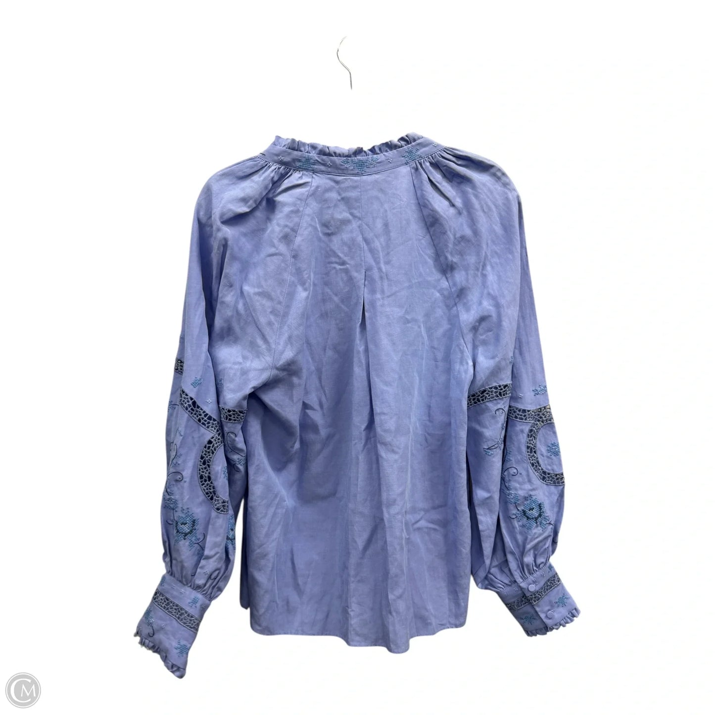 Blouse Long Sleeve By Cma In Blue, Size: M