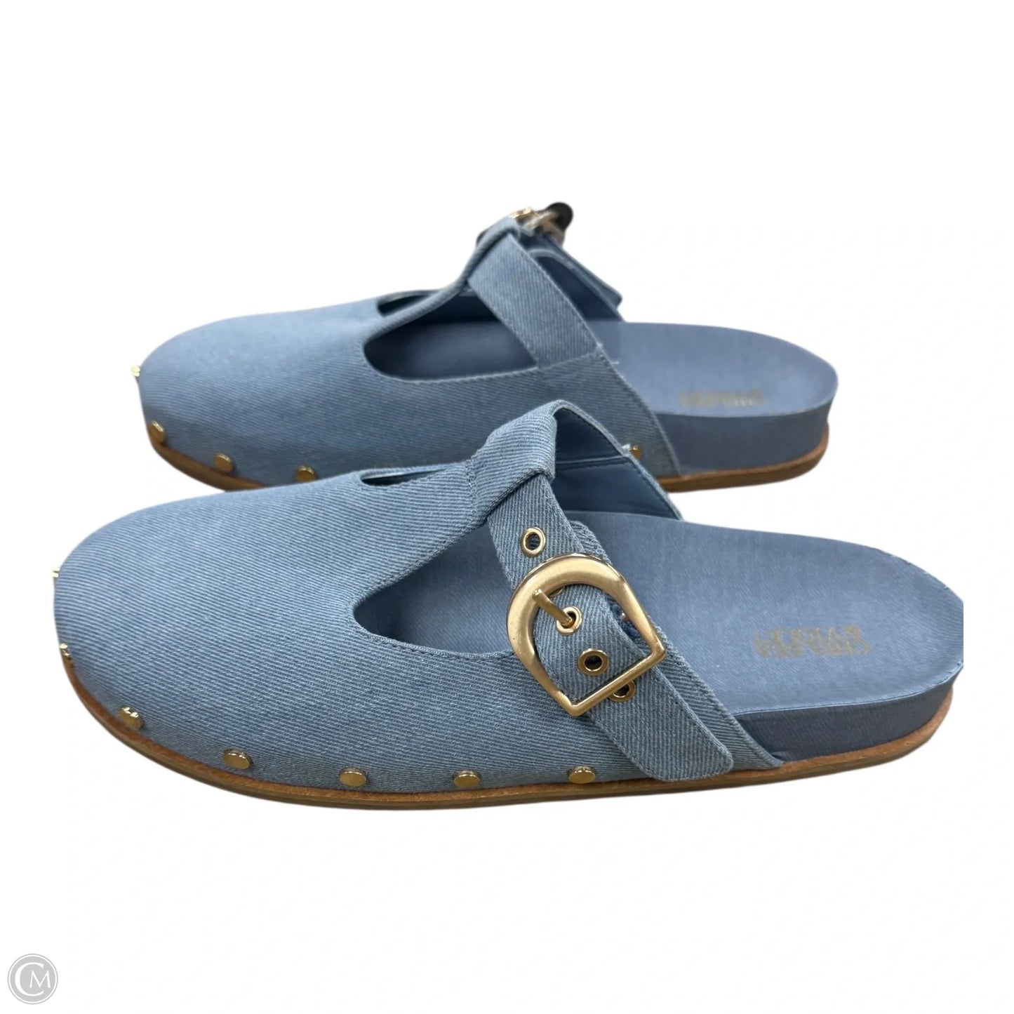 Shoes Flats By Chelsea And Violet In Blue & Gold, Size: 10