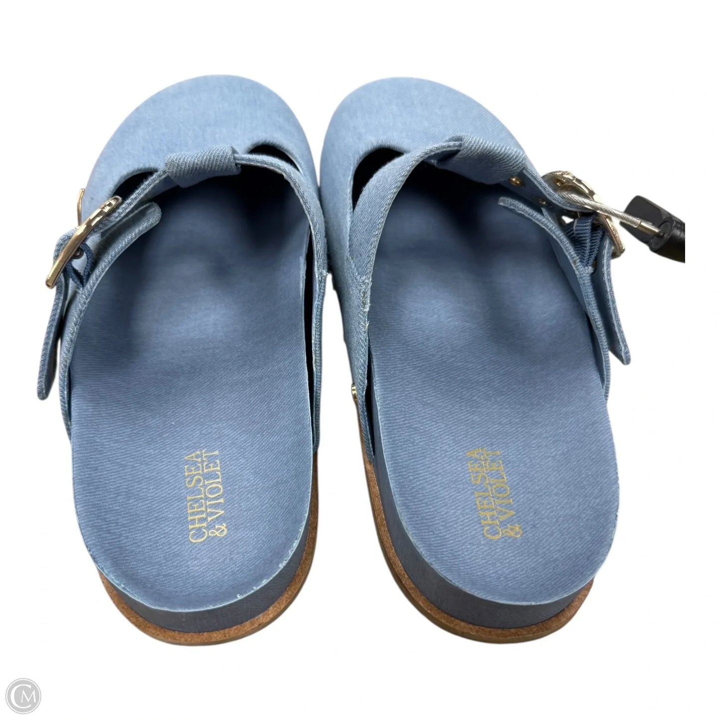 Shoes Flats By Chelsea And Violet In Blue & Gold, Size: 10