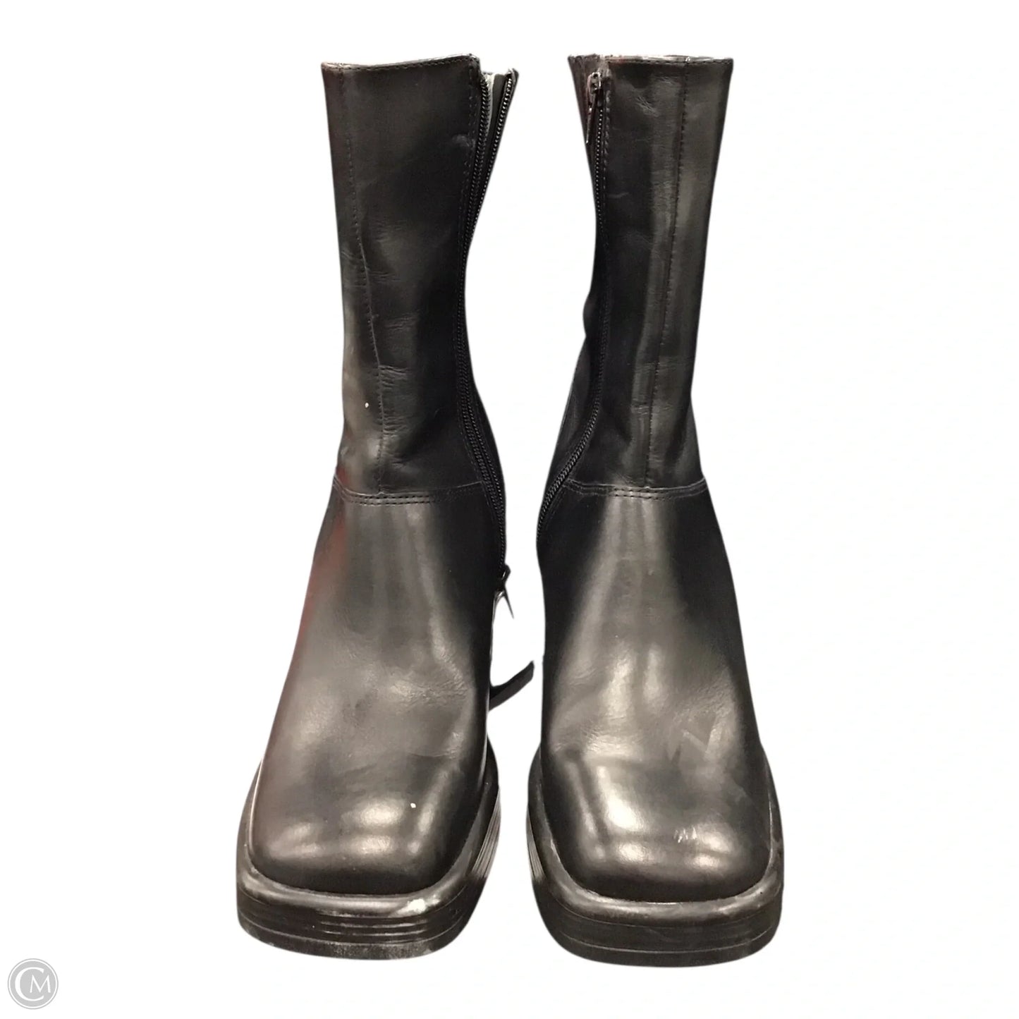 Boots Ankle Heels By Steve Madden In Black, Size: 9.5