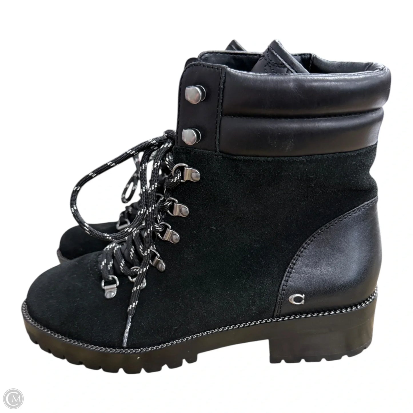 Boots Designer By Coach In Black, Size: 8.5