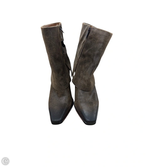 Boots Ankle Heels By Vince Camuto In Brown, Size: 9