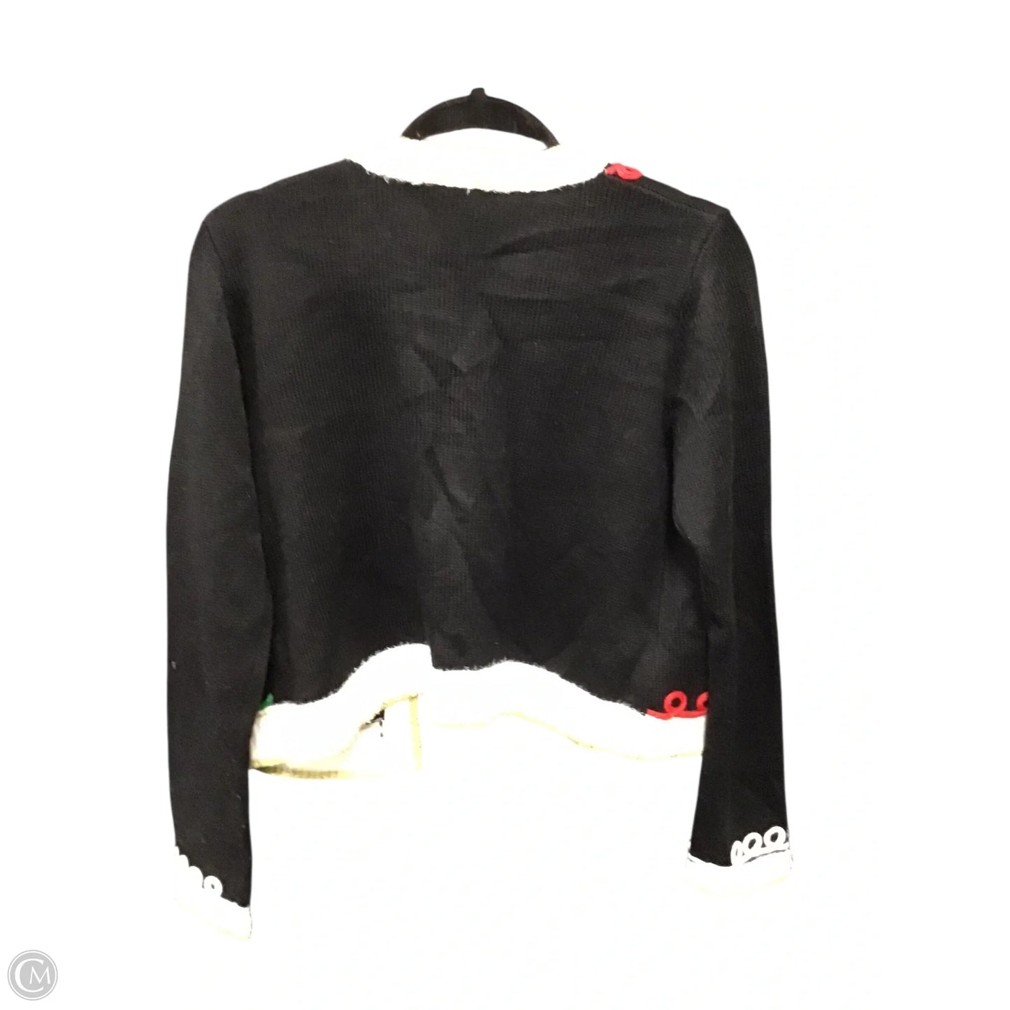 Cardigan By Reference Point In Black & White, Size: L