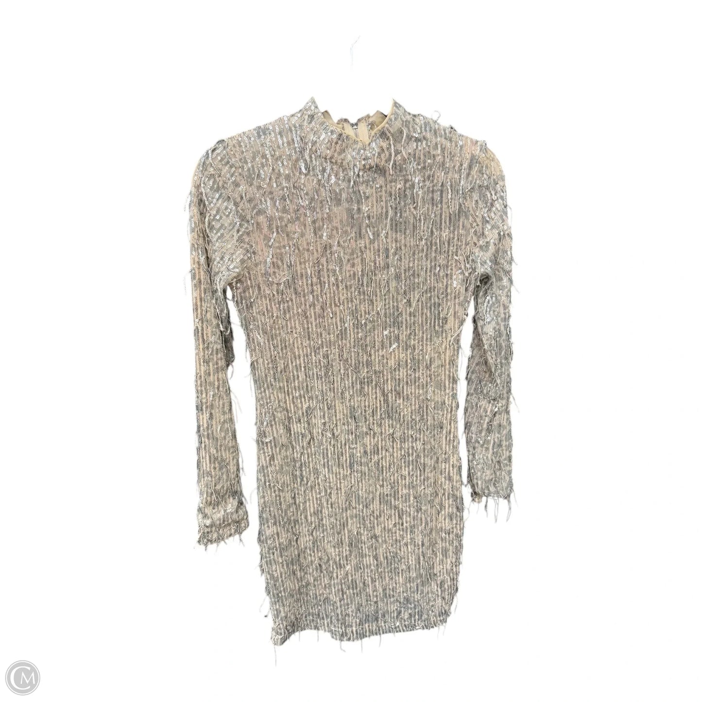 Dress Party Short By Fashion Nova In Silver & Tan, Size: L