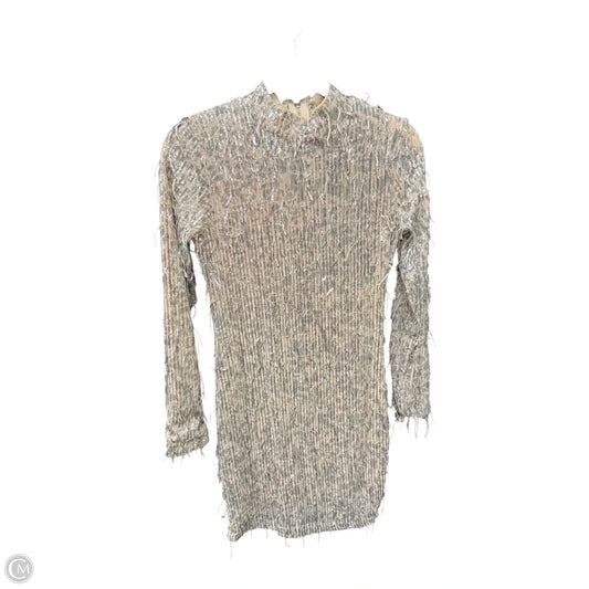 Dress Party Short By Fashion Nova In Silver & Tan, Size: L