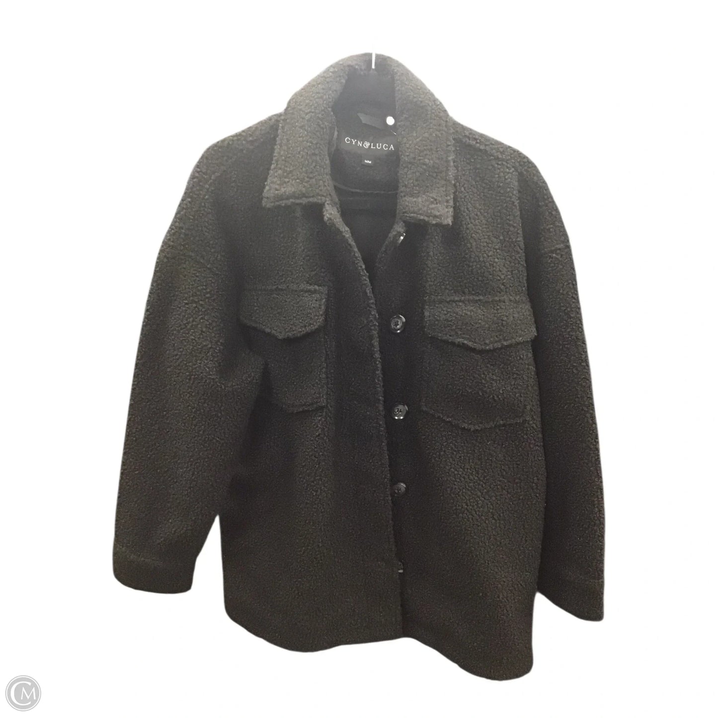 Jacket Faux Fur & Sherpa By Clothes Mentor In Black, Size: M