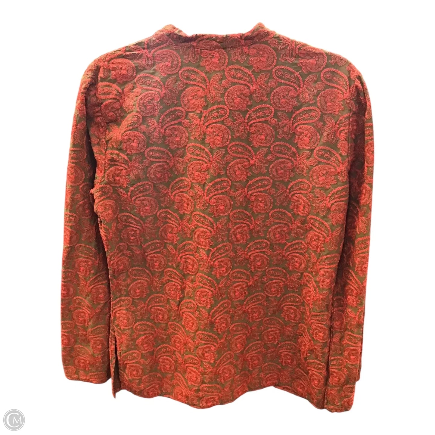 Top Long Sleeve By Johnny Was In Paisley Print, Size: L