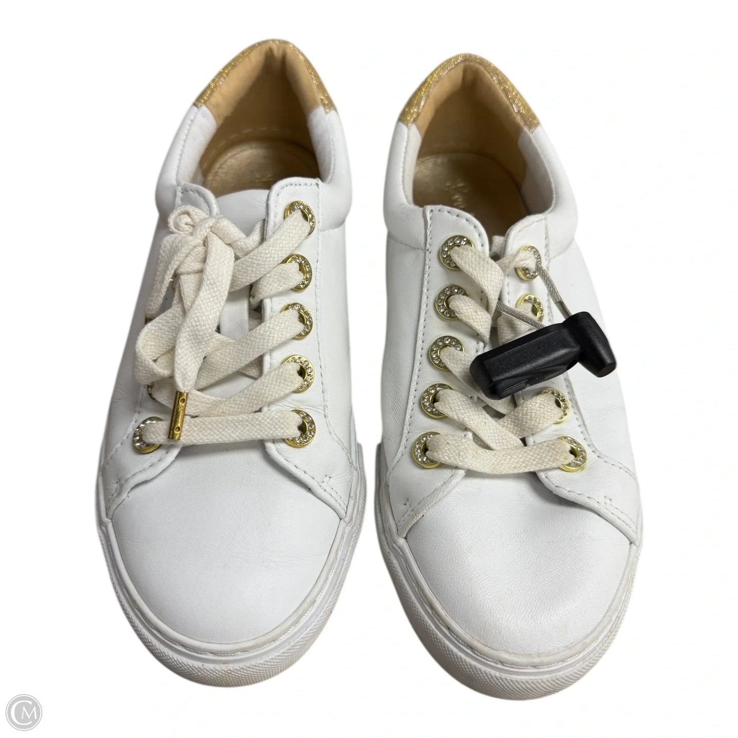 Shoes Designer By Lilly Pulitzer In Gold & White, Size: 7.5