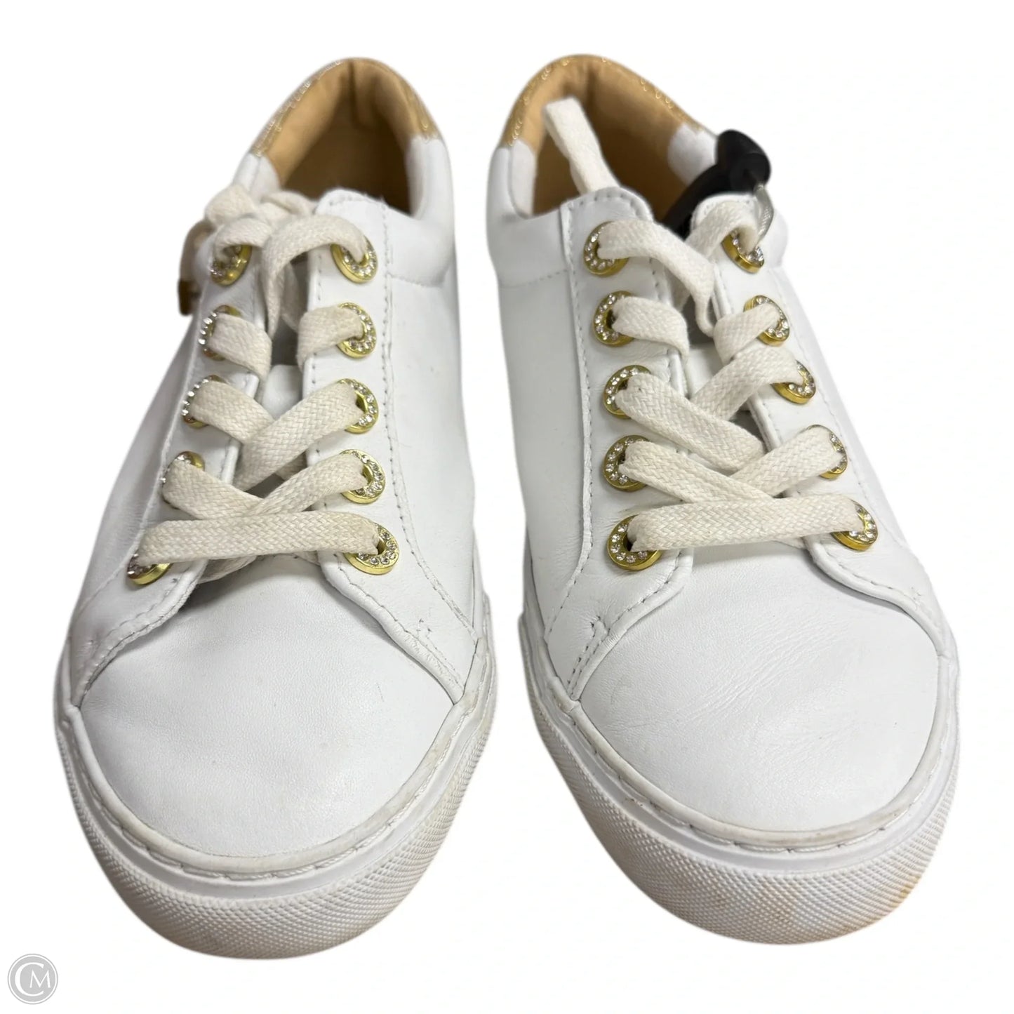 Shoes Designer By Lilly Pulitzer In Gold & White, Size: 7.5