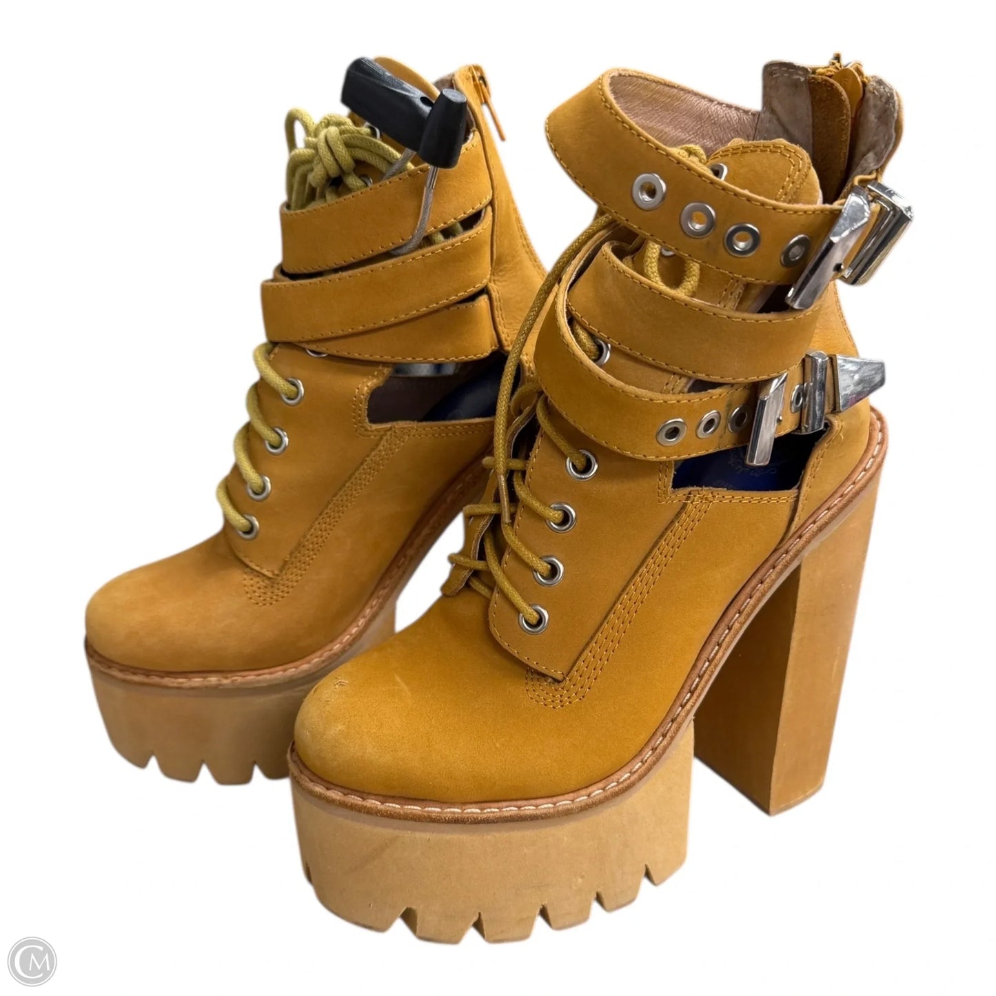 Boots Ankle Heels By Jeffrey Campbell In Brown, Size: 6.5