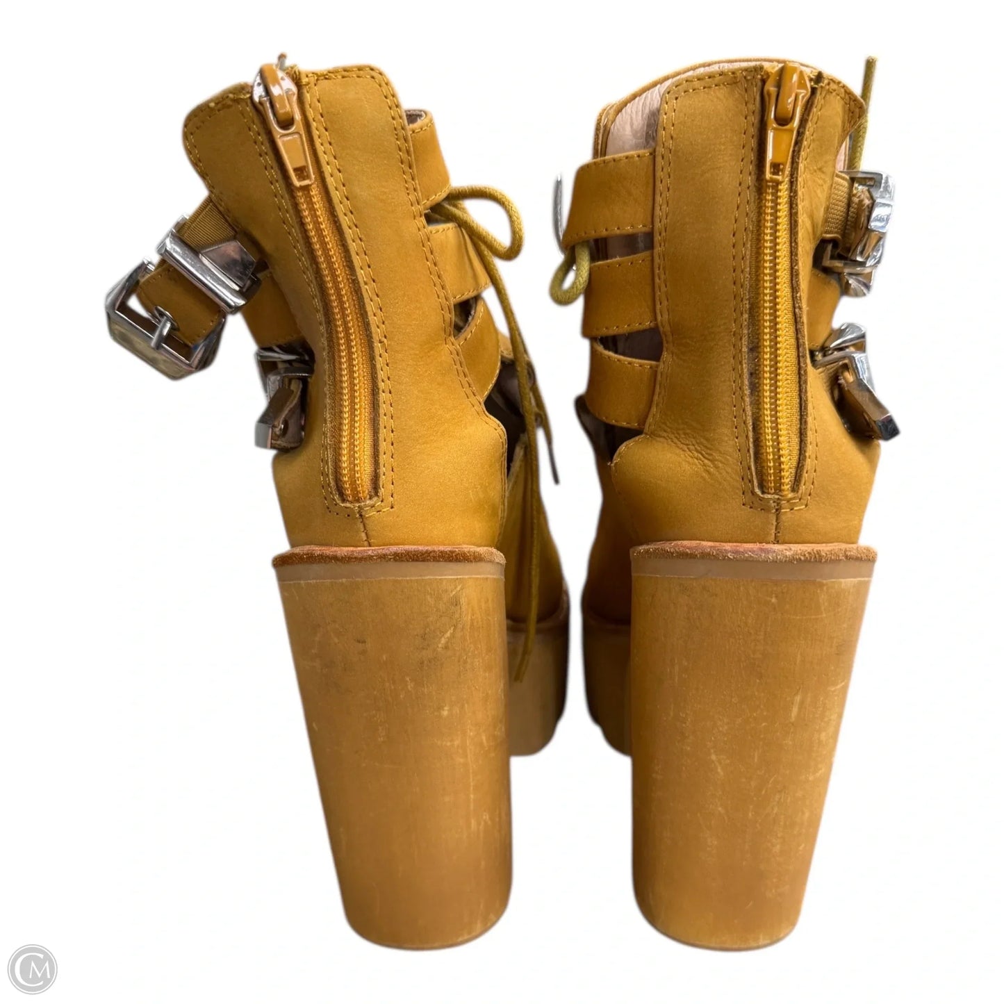 Boots Ankle Heels By Jeffrey Campbell In Brown, Size: 6.5