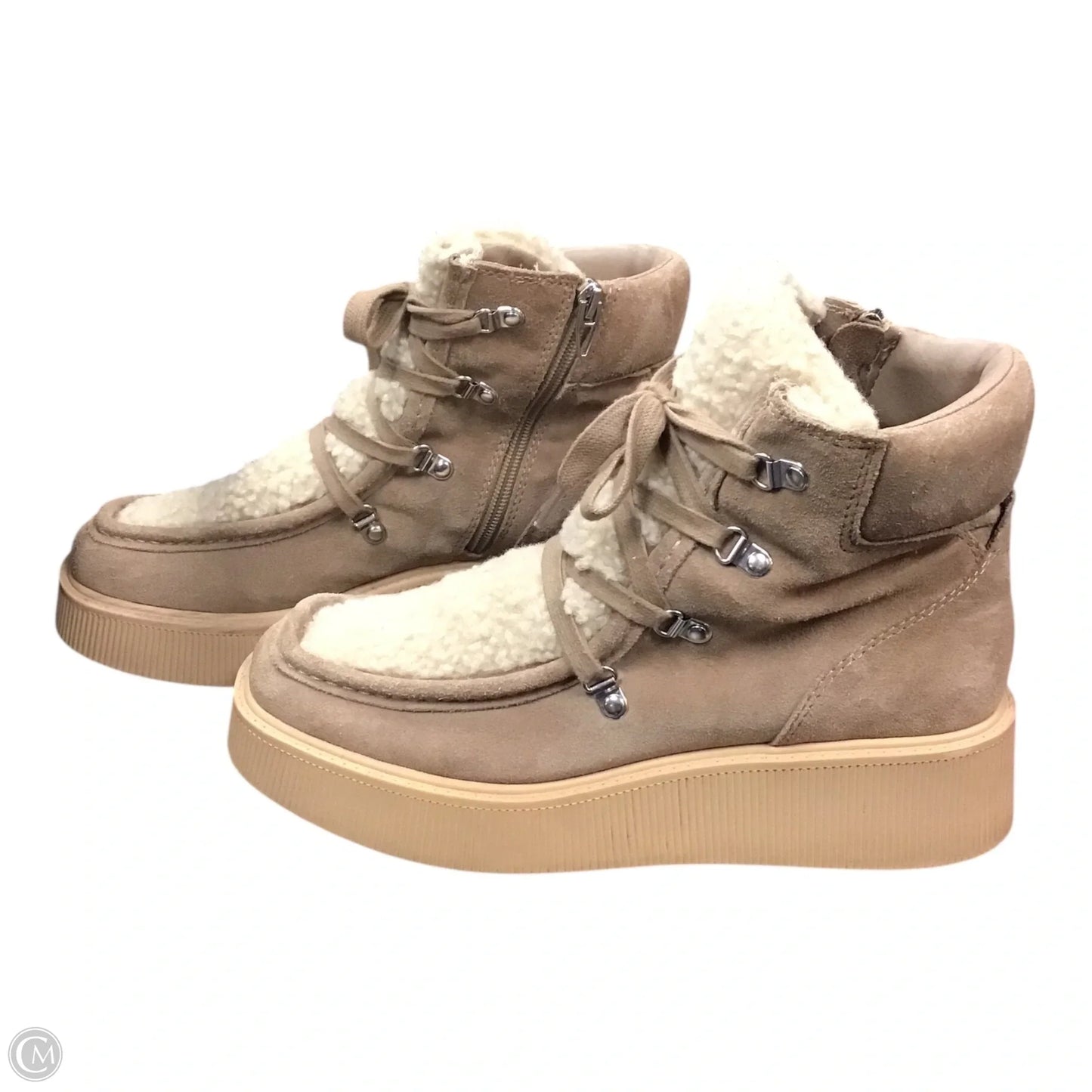 Boots Ankle Flats By Dolce Vita In Cream & Tan, Size: 9