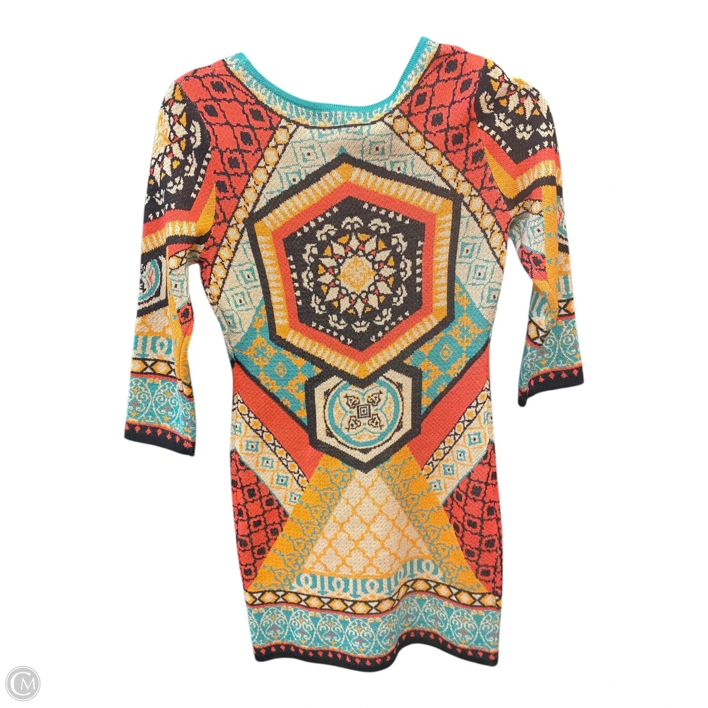 Dress Sweater By Flying Tomato In Geometric Pattern, Size: S