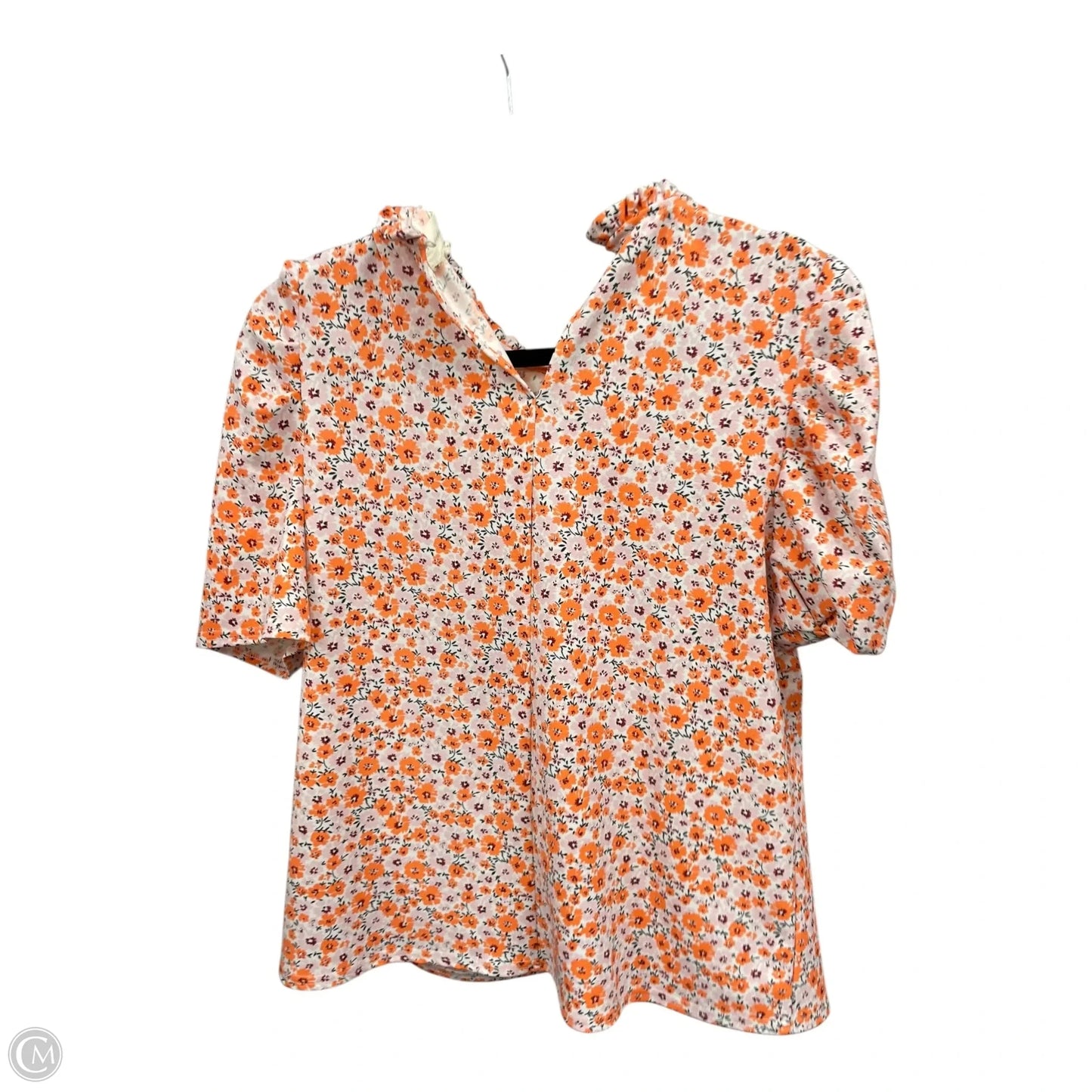 Top Short Sleeve By Melloday In Floral Print, Size: L