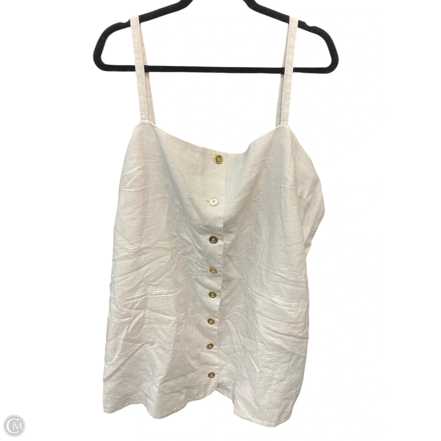 Top Sleeveless By J. Crew In White, Size: 3x