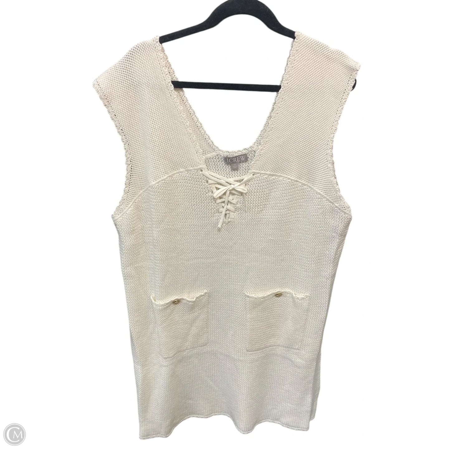Top Sleeveless By J. Crew In Cream, Size: 2x