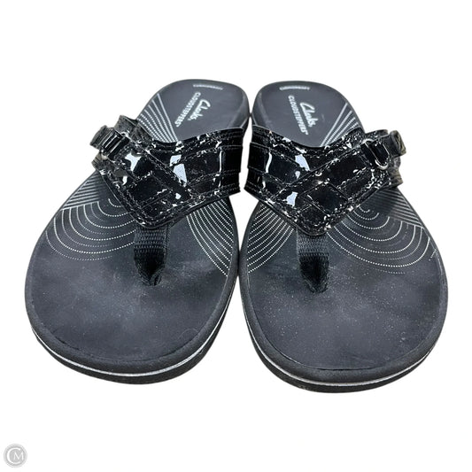 Sandals Flats By Clarks In Black, Size: 6