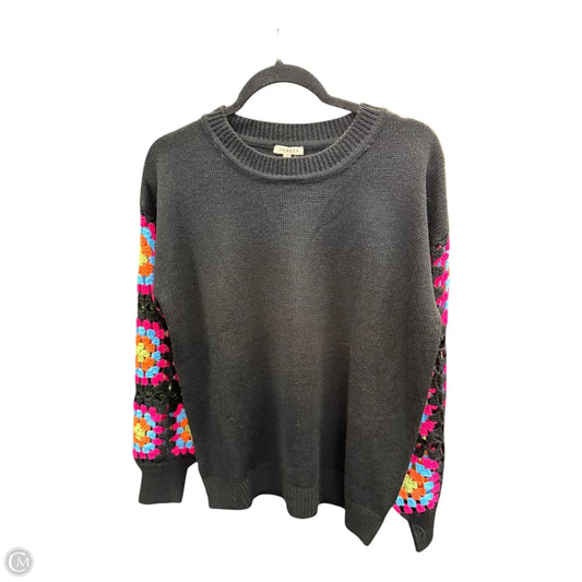 Sweater By Jodifl In Black & Pink, Size: M