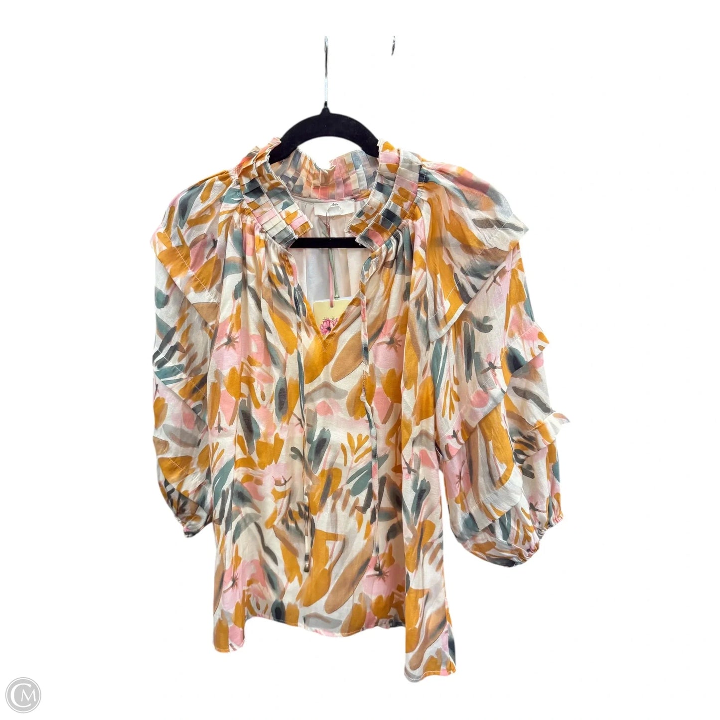 Blouse 3/4 Sleeve By Entro In Floral Print, Size: M