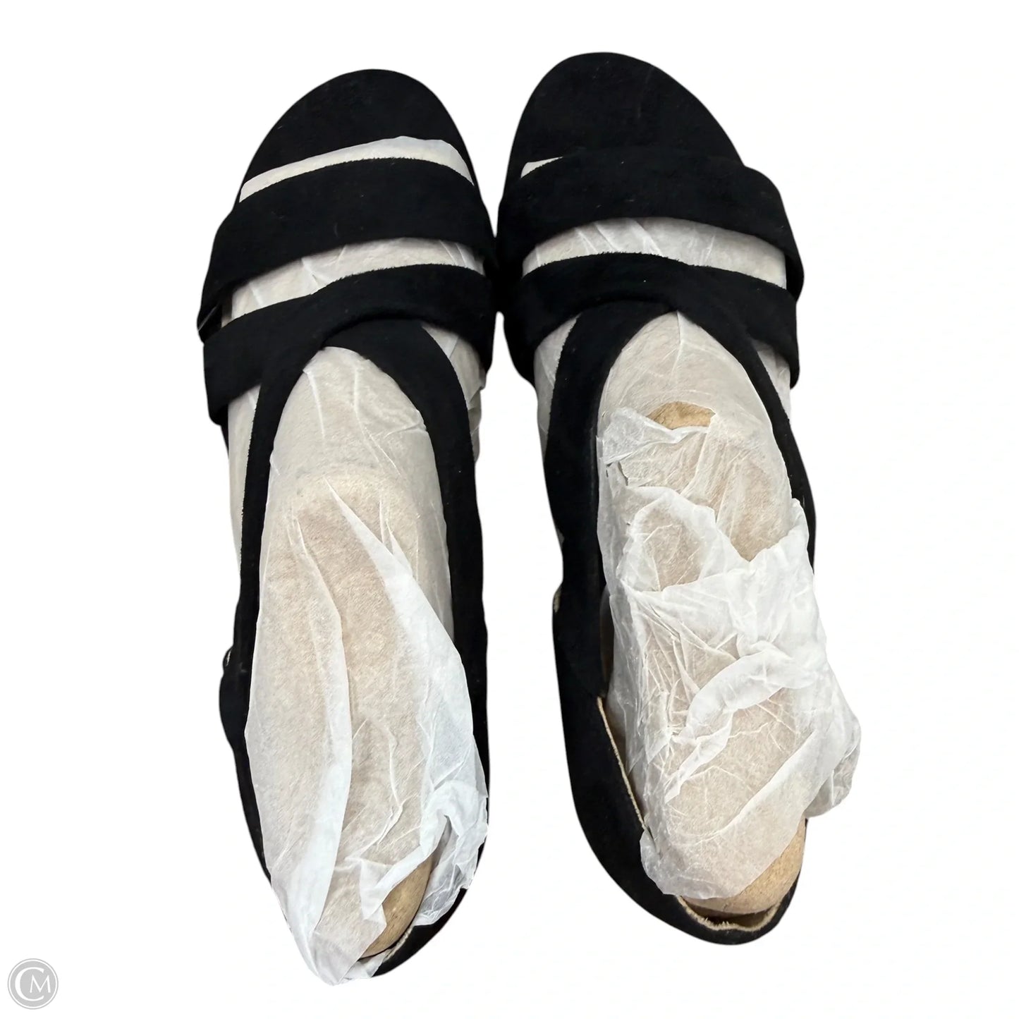 Sandals Heels Wedge By Life Stride In Black, Size: 10
