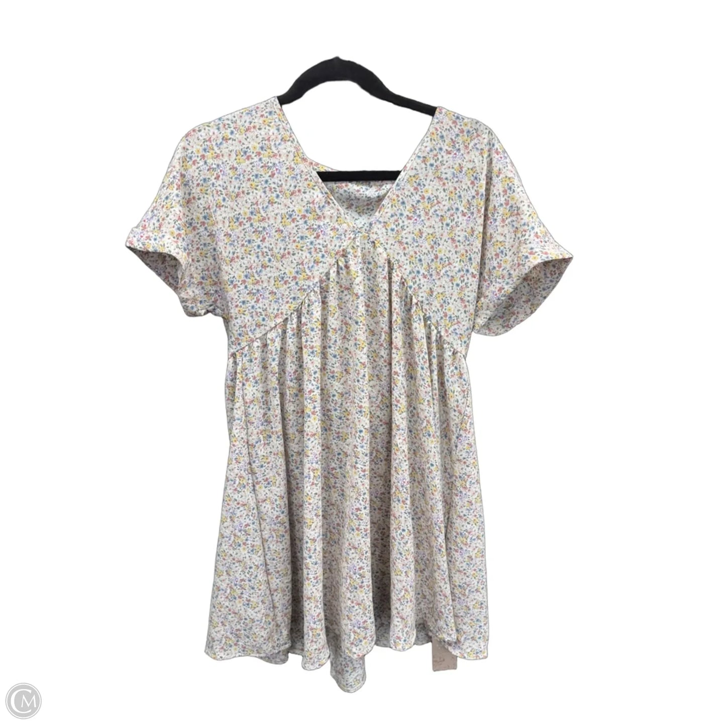 Dress Casual Short By Dress Up In Cream & Orange, Size: S