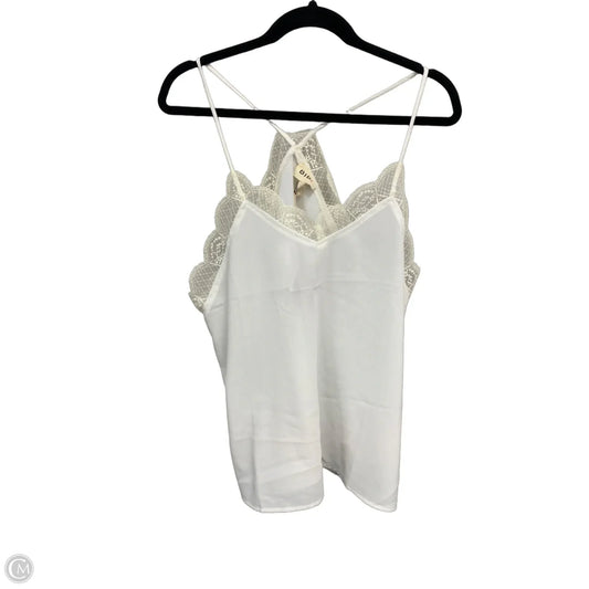 Blouse Sleeveless By Bibi In White, Size: L
