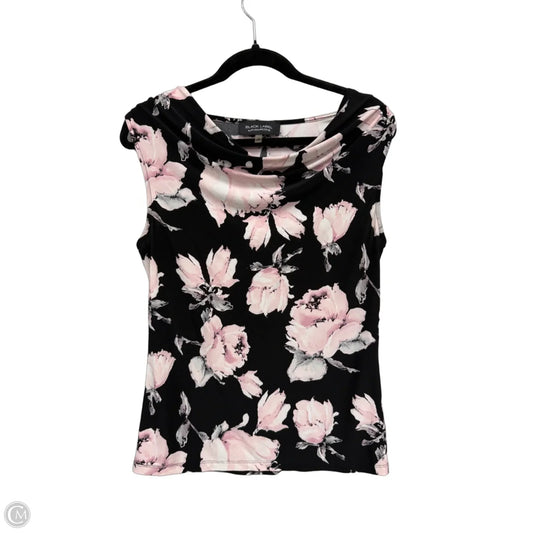Top Sleeveless By Black Label In Black & Pink, Size: S