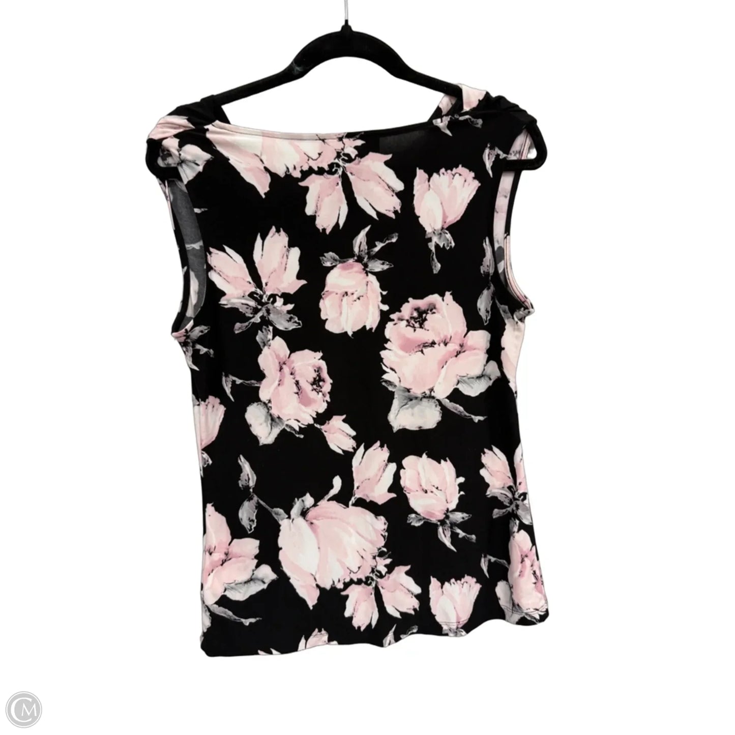 Top Sleeveless By Black Label In Black & Pink, Size: S