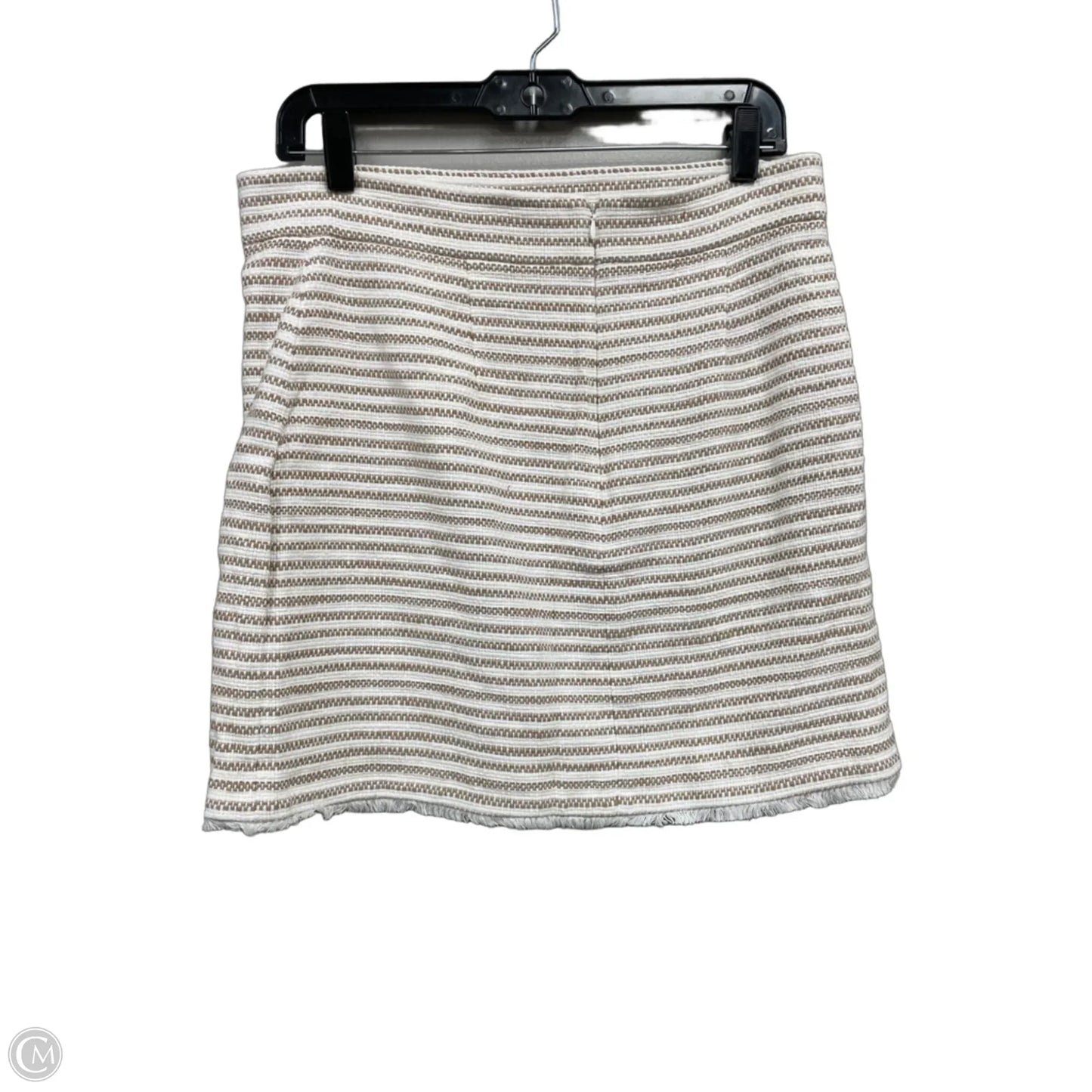 Skirt Mini & Short By Ann Taylor In Cream & Tan, Size: M