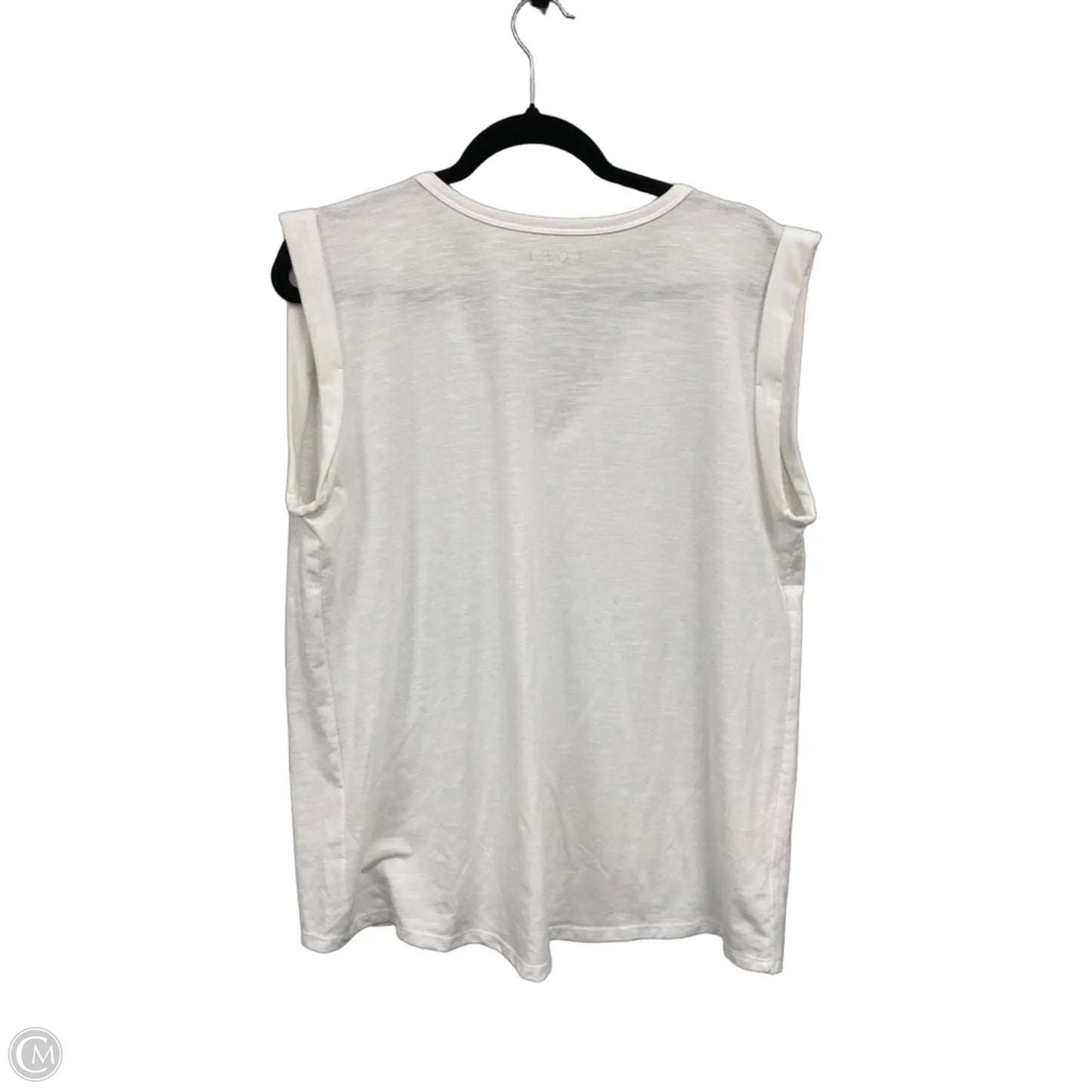 Top Sleeveless By Loft In White, Size: L