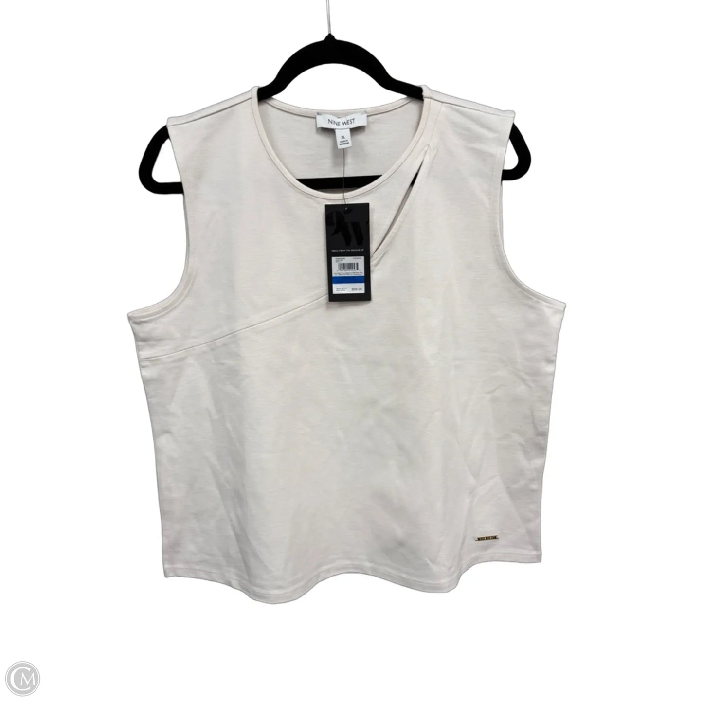 Top Sleeveless By Nine West In White, Size: Xl