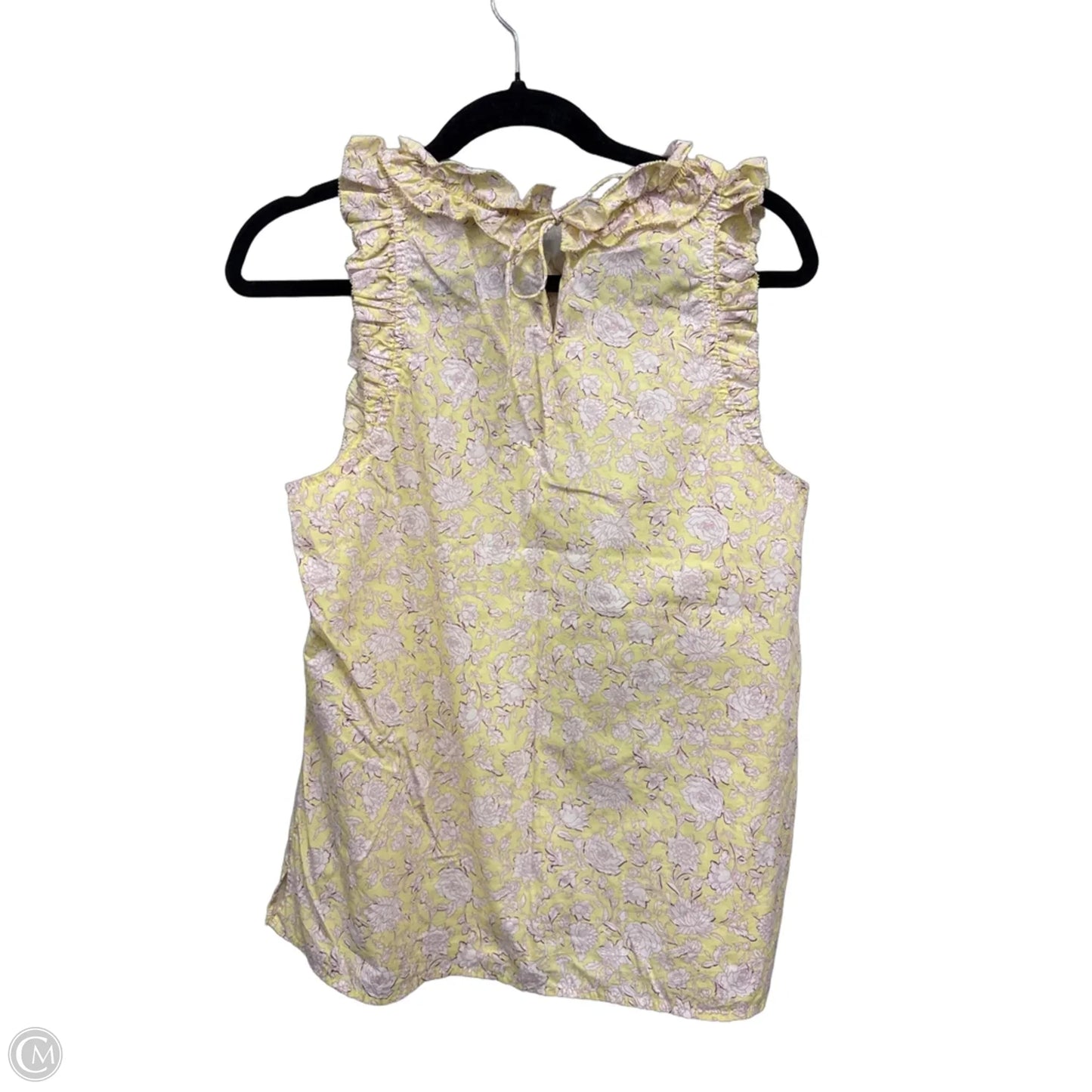 Top Sleeveless By J. Crew In Pink & Yellow, Size: S
