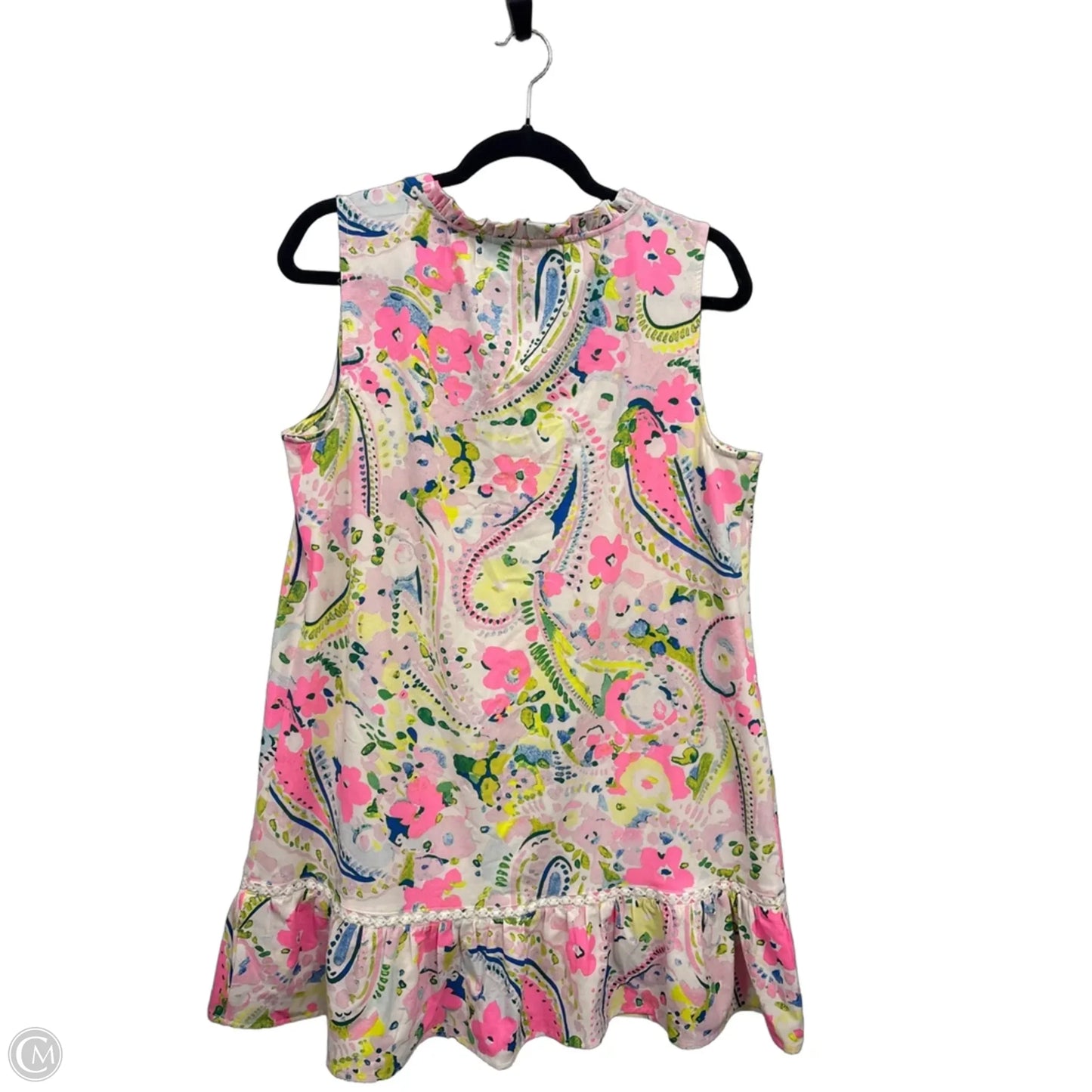 Dress Casual Short By Crown And Ivy In Pink & Yellow, Size: M