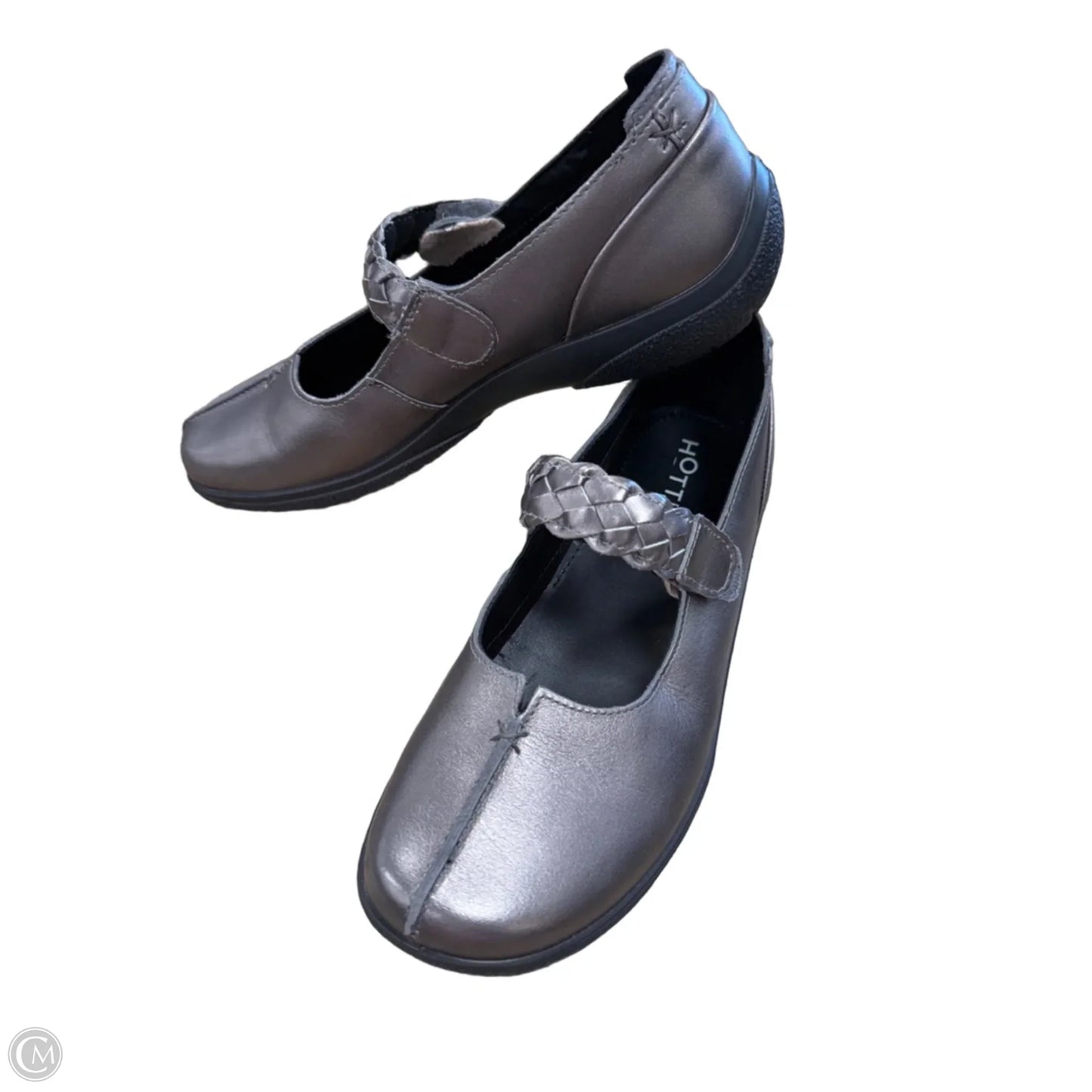 Shoes Flats By Clothes Mentor In Grey, Size: 6.5