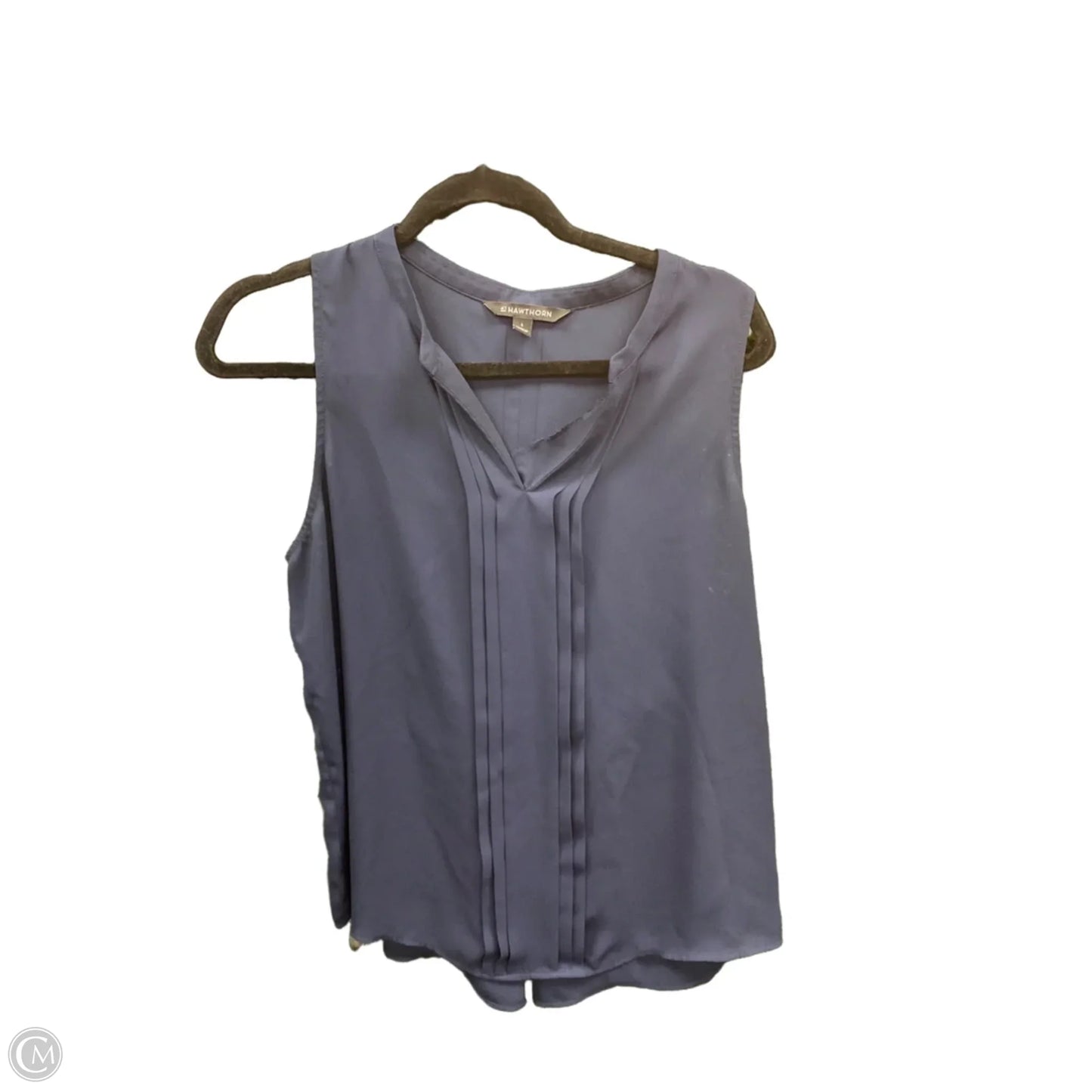 Blouse Sleeveless By Hawthorn In Navy, Size: L