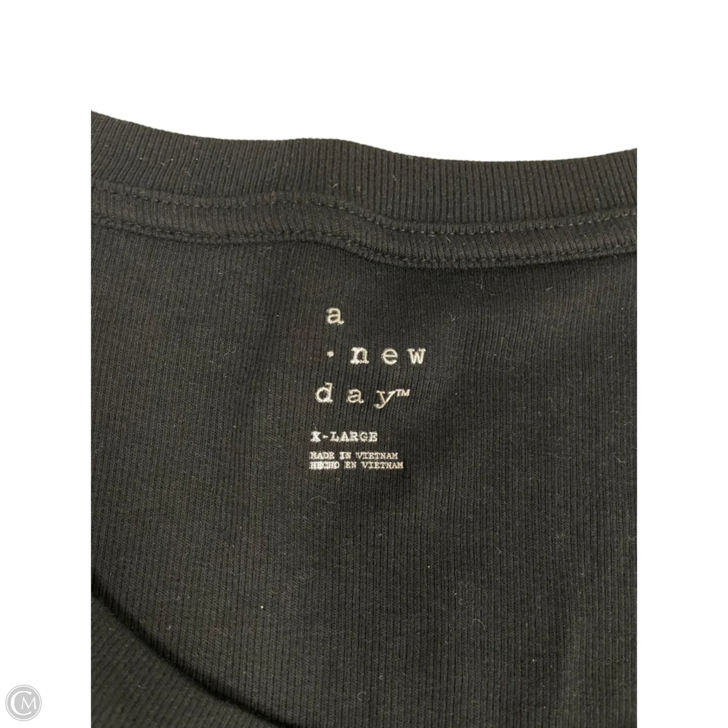Top Short Sleeve Basic By A New Day In Black, Size: Xl