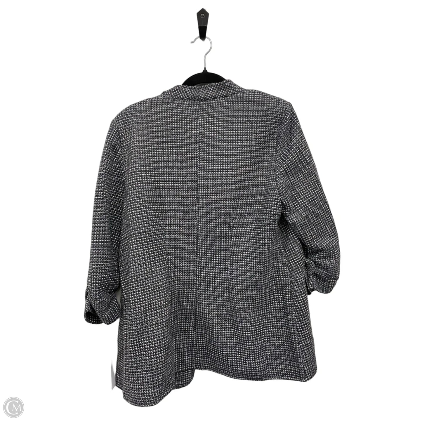 Blouse 3/4 Sleeve By Clothes Mentor In Black & Blue, Size: L