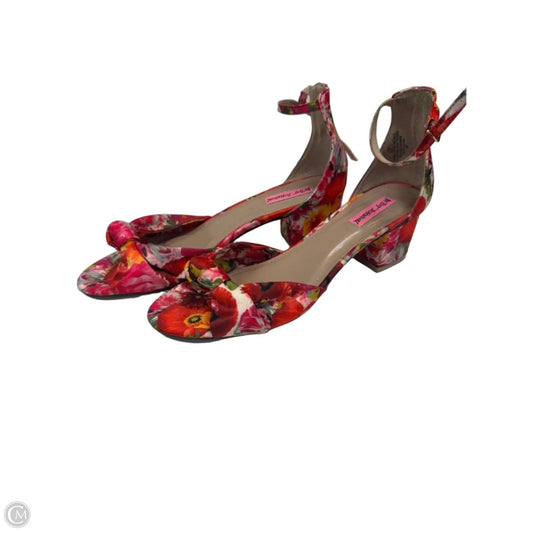 Shoes Heels Block By Betsey Johnson In Orange & Red, Size: 11
