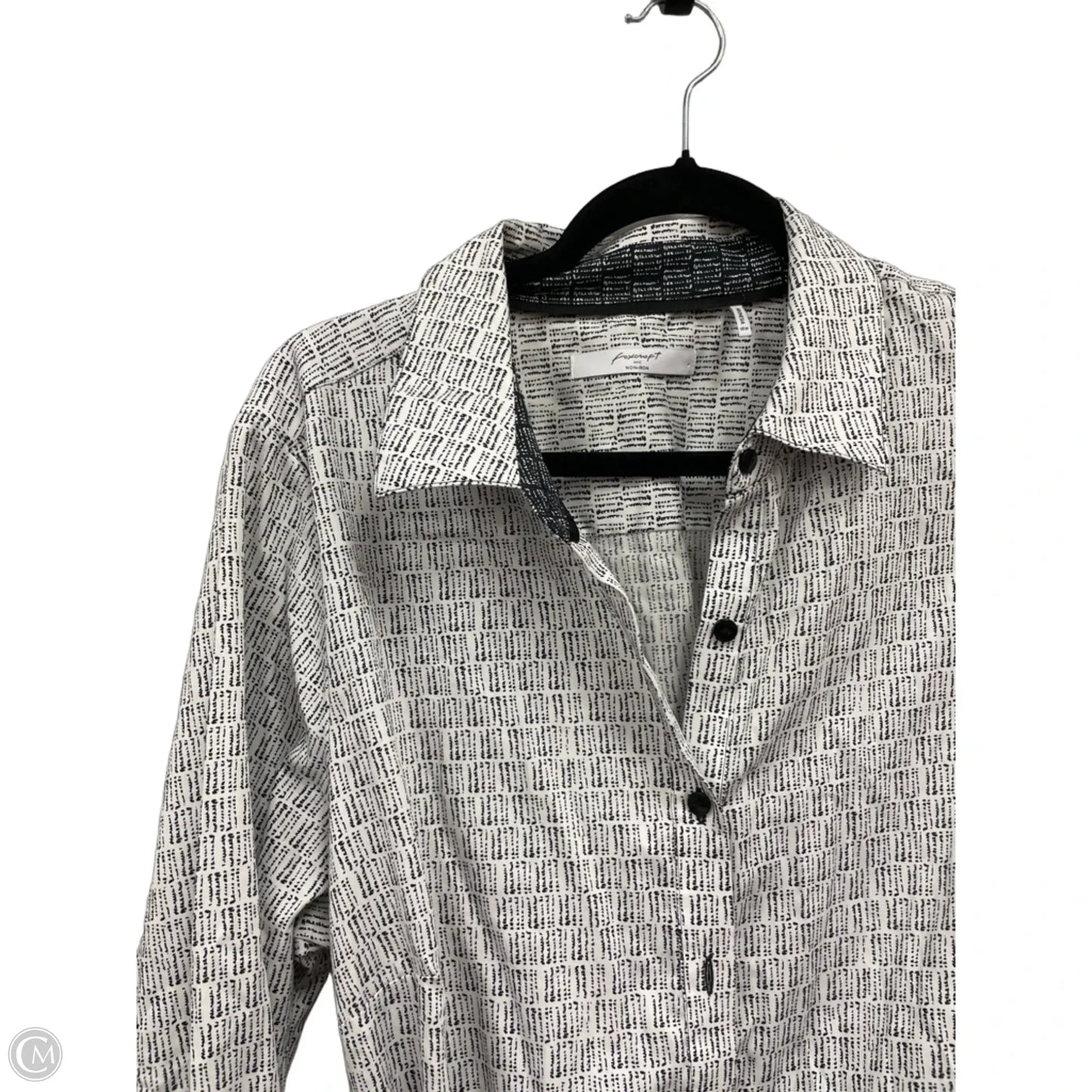 Dress Casual Midi By Foxcroft In Black & White, Size: 16