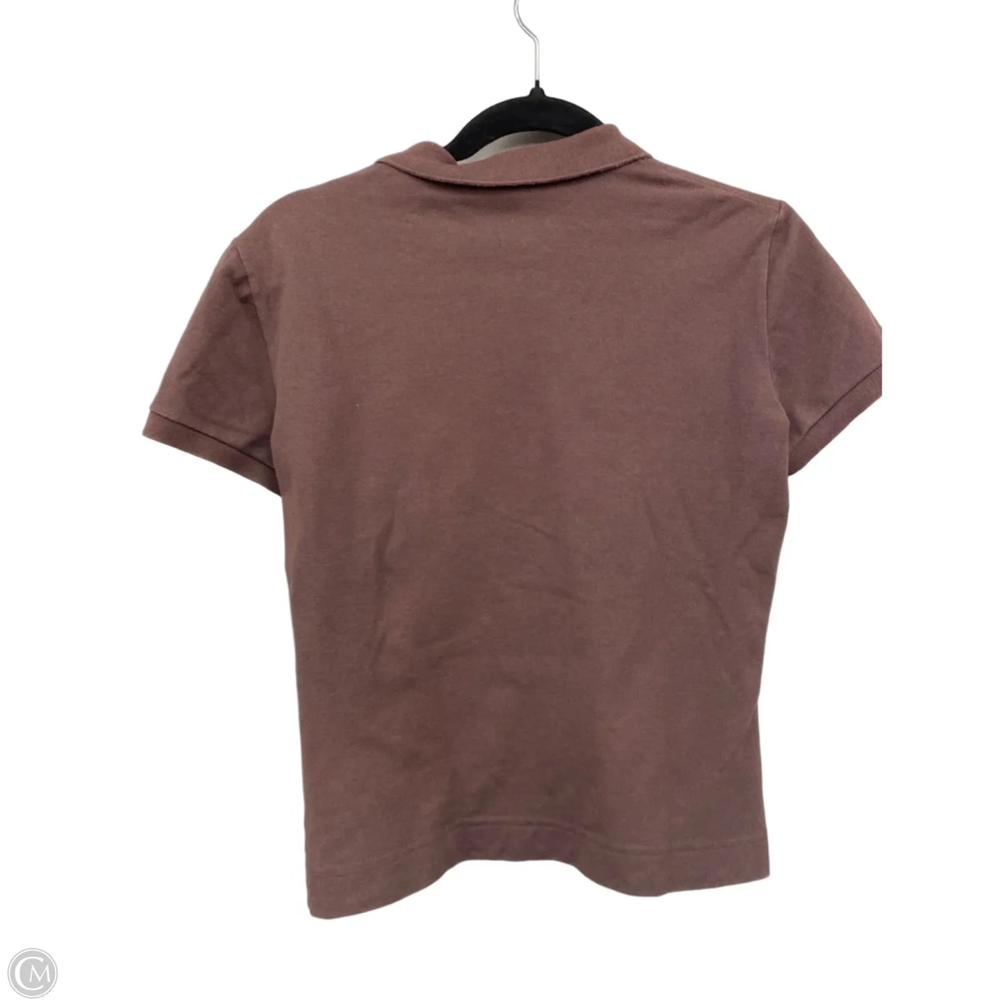 Top Short Sleeve By Lacoste In Brown, Size: M
